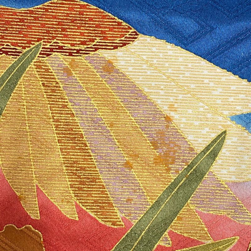 振袖/鼓草花金彩染め分け紫中古美品振袖set/身丈167.5裄丈66.5紫成人式 振袖/鼓草花金彩染め分け紫中古美品振袖set/身丈167.5裄丈66.5紫