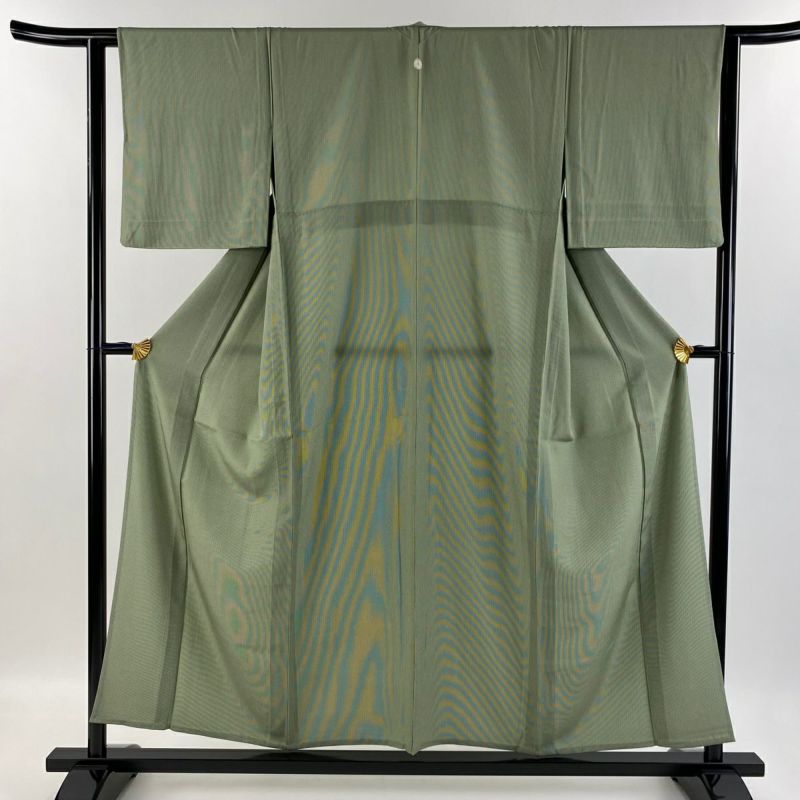 専用　織りの柔らか小紋（縦筋文）裄66,5　正絹美品 江戸小紋 身丈162.5cm 裄丈66cm 正絹 美品 名品 【中古】の通販