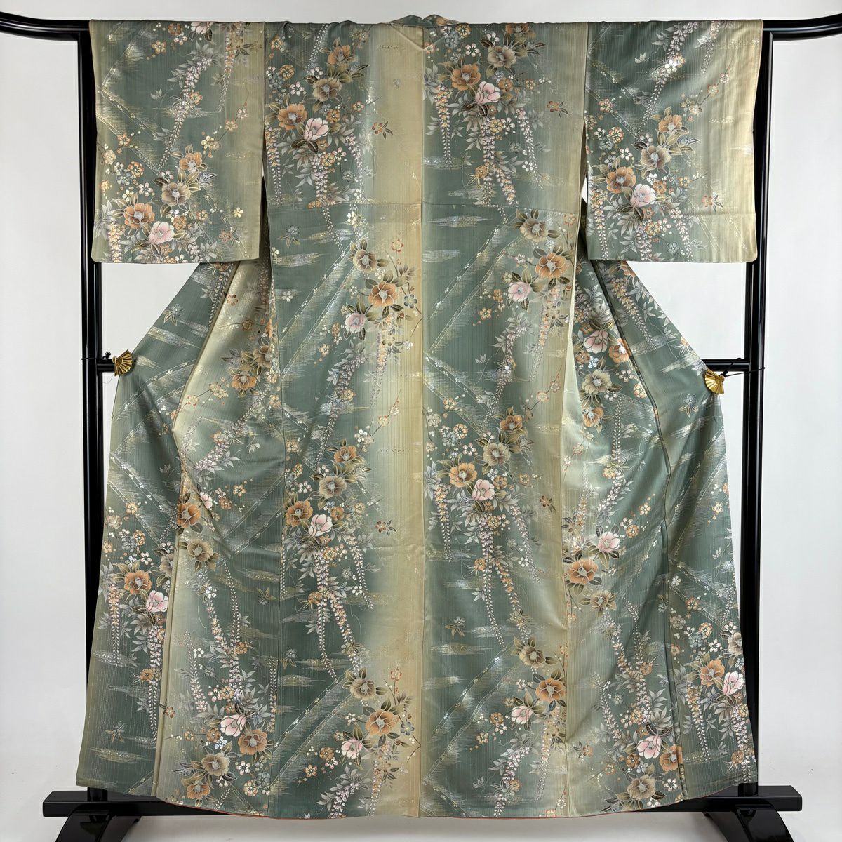 ☆ 小紋 宝尽くし 鈴屋お誂え 濃紺色 縮緬 K-5539 小紋 宝尽くし 鈴屋お誂え 濃紺色 縮緬 K-5539