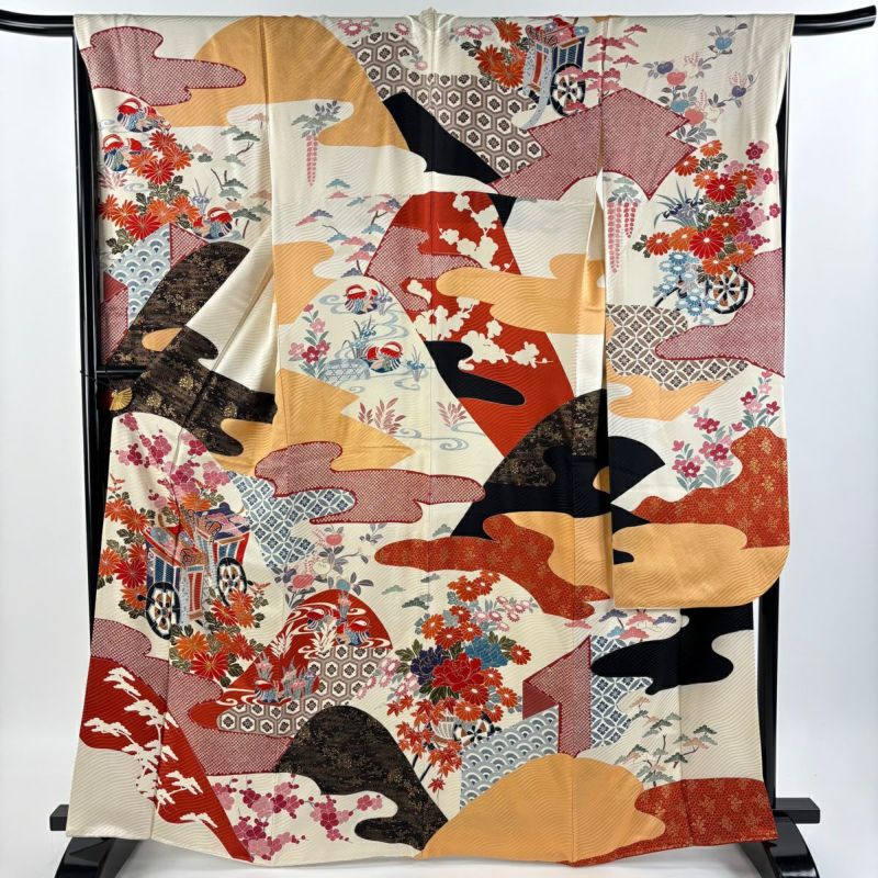 306u17□絞り染め 金彩 振袖用長襦袢 /裄66.5袖丈105/ □美品 正絹長襦袢 振袖用長襦袢 長襦袢 絞り 福岡市南区の呉服店で着物