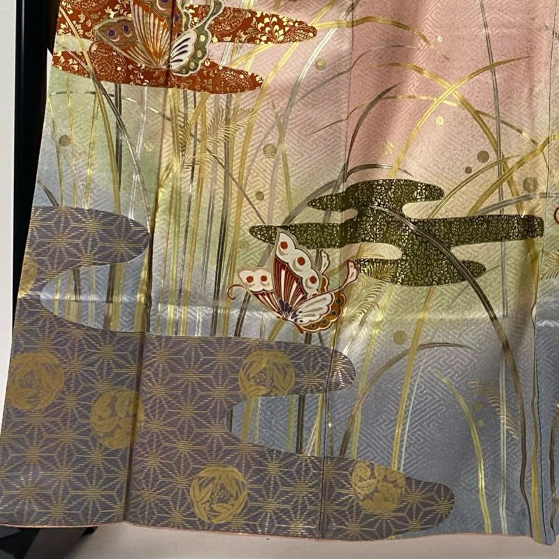 ≪美品≫正絹　振袖のみ【283】【身長155㎝〜165㎝の方用】 振袖 身丈165cm 裄丈68cm 正絹 美品 名品 【中古】の通販 by