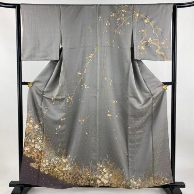 Plumeria／訪問着4点フルセット159A 正絹 【難あり】 レンタル】訪問着 フルセット 正絹 適応身長153~168cm h-126