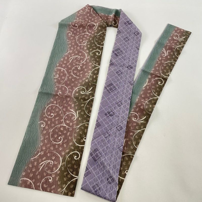 名古屋帯 美品 名品 唐草 うさぎ 金糸 小豆色 正絹｜中古・古着