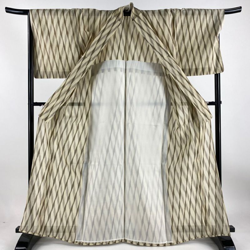 夏超豪華絢爛美品トールサイズ身丈166cm裄丈67cm⭐️正絹紗合せ⭐️紫単衣広襟 夏超豪華絢爛美品トールサイズ身丈166cm裄丈67cm⭐️正絹紗合せ