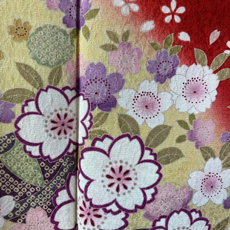 振袖 身長148-163cm 黒　紫　赤　ゴールド　薔薇　正絹 楽天市場】【新品】 振袖 着物 正絹 フォーマル 金彩加工 黒 紫