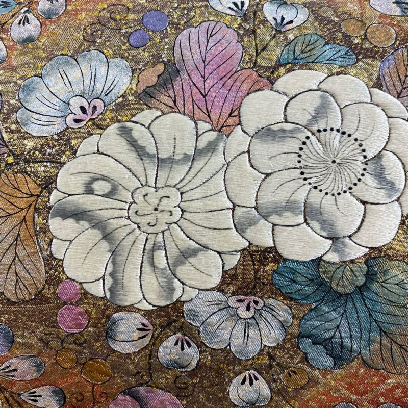 辻が花 正絹 袋帯 ポイント柄 太鼓柄 手描き 金彩 辻が花 正絹 袋帯 ポイント柄 太鼓柄 手描き 金彩 - メルカリ