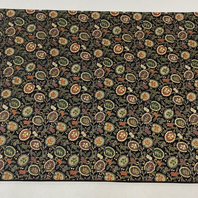 袋帯 美品 秀品 花唐草 実 金糸 墨色 全通 正絹｜中古・古着