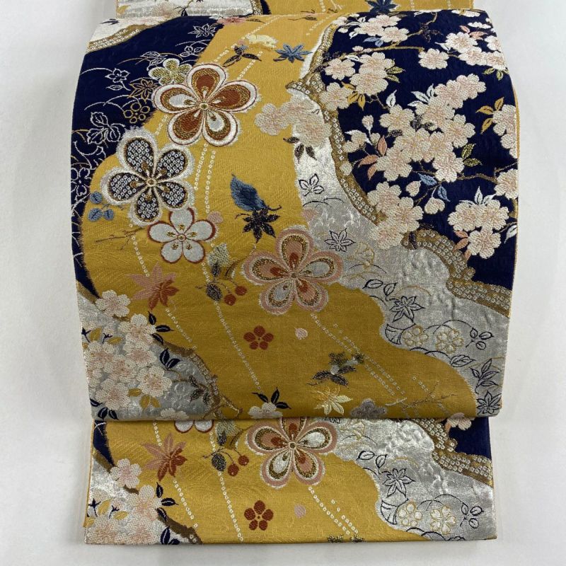 新品　正絹袋帯(新品)＊最終価格　全てのお着物に着用出来ます。紹紀万華鏡　西陣織 Prices down4】礼装 袋帯 「源氏香 華文」 日本製 西陣織 西陣織