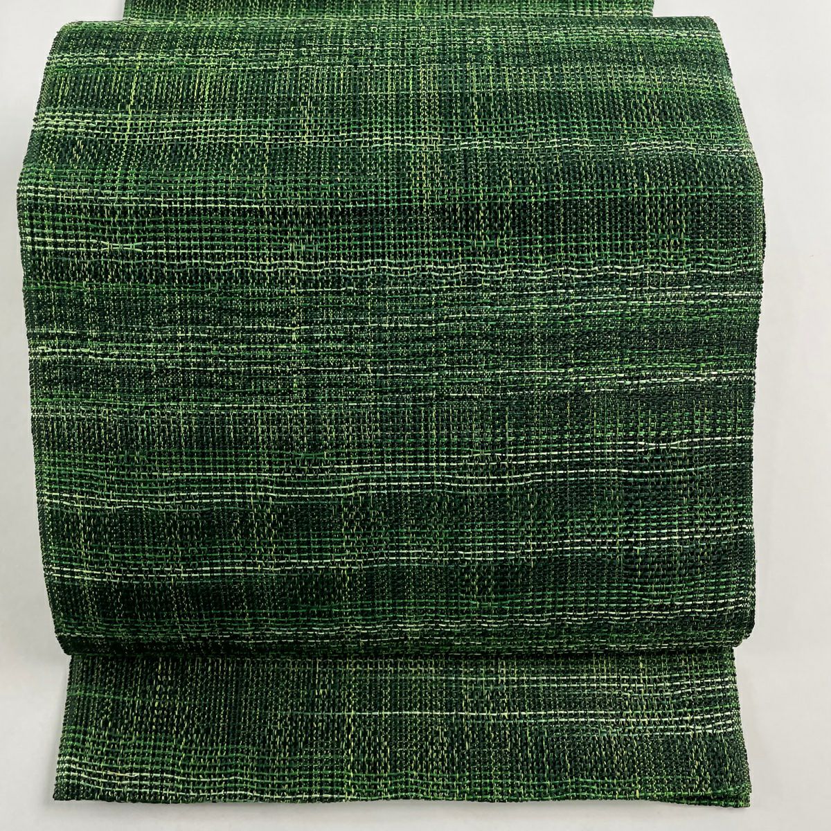 名古屋帯 美品 秀品 夏帯 幾何学 緑 正絹|中古・古着 名古屋帯 美品 秀品 夏帯 幾何学 緑 正絹|中古・古着
