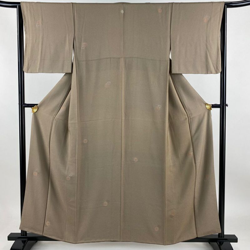 身丈156㎝　 鹿子柄の地に小さな花丸を散らした洗える単衣の小紋です。 tall＊さくらひらひら＊桜 鹿の子 流水 小紋着物 B006 | kimono