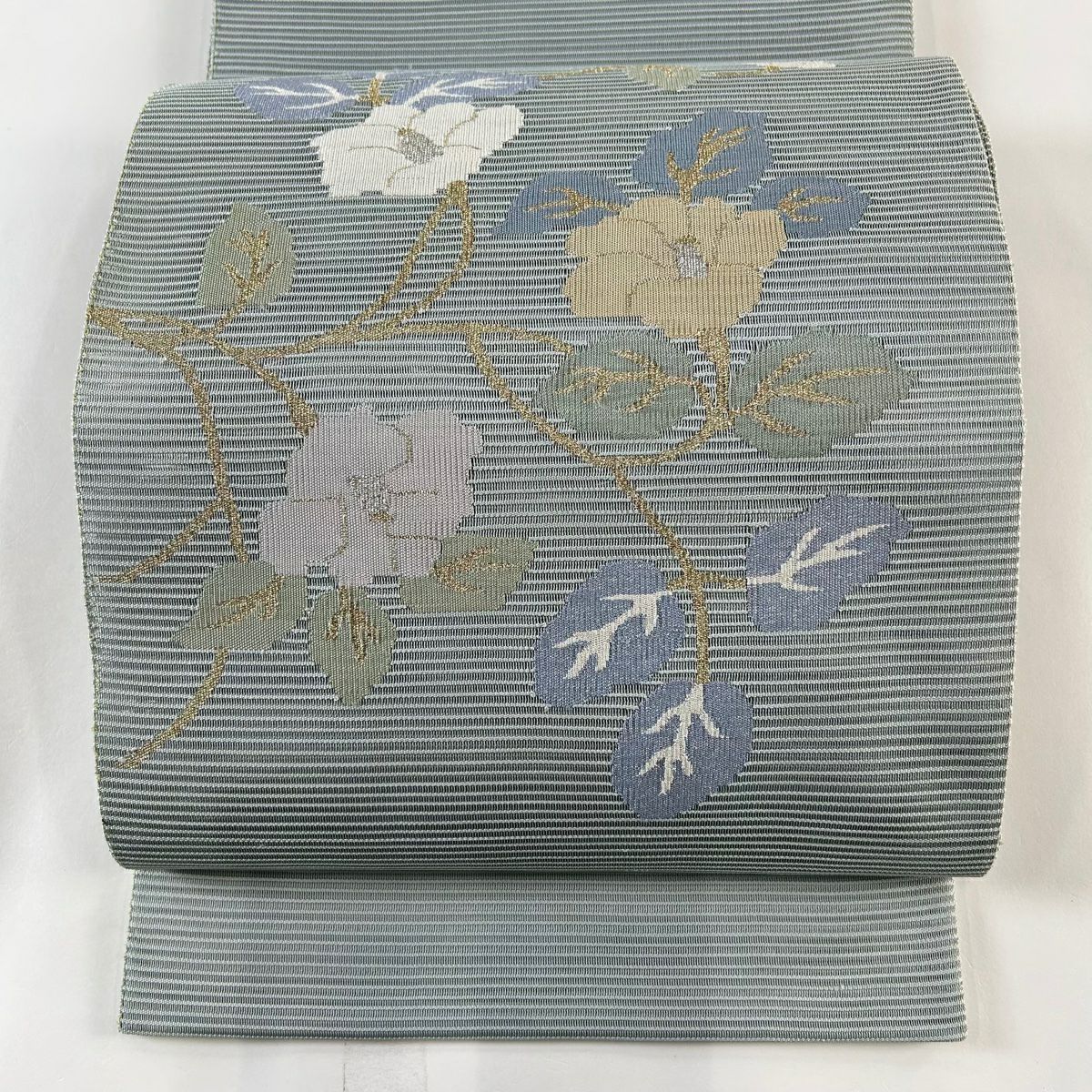 美品　すくい織　夏物　単衣　お太鼓柄　袋帯 Amazon.co.jp: 単衣夏物 夏帯 未仕立て 網目透かしすくい織 袋帯