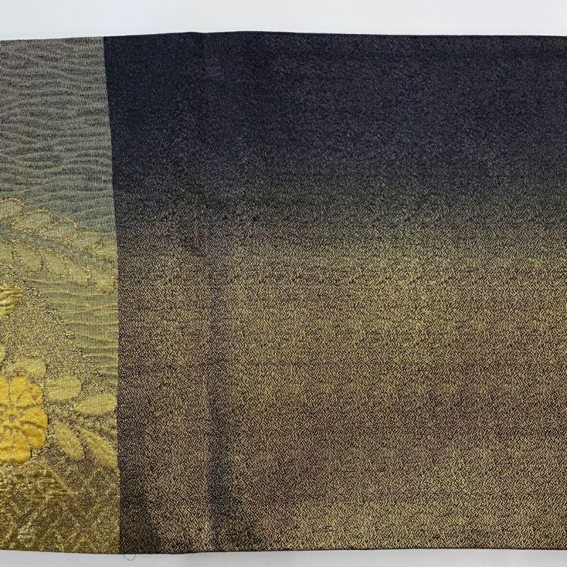 袋帯 美品 秀品 辻が花柄 箔 金色 六通 正絹｜中古・古着