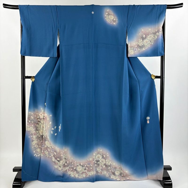 訪問着 身丈168cm 裄丈68cm L 袷 翠山工房 落款あり 辻が花