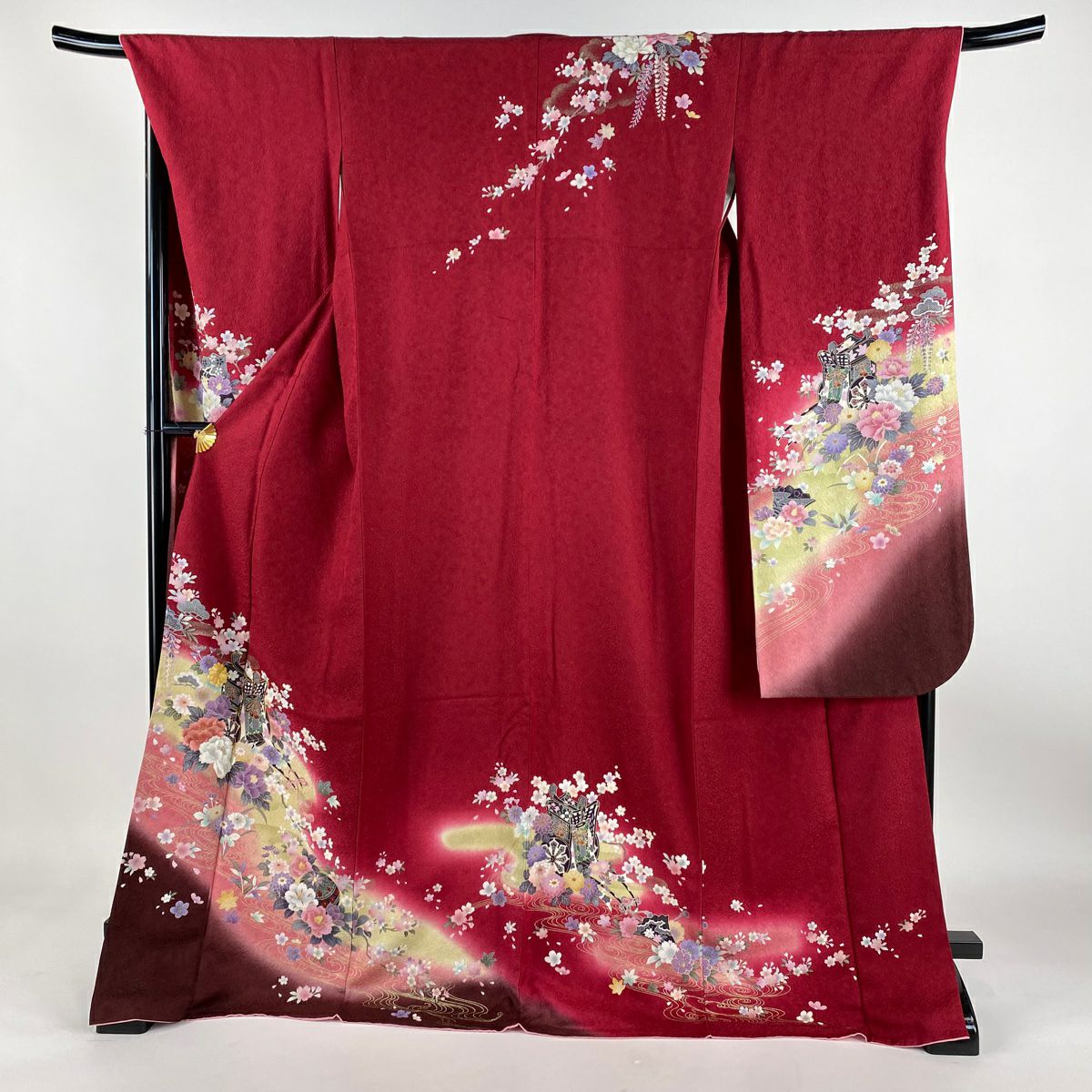 ブランド振袖 ANTEPRIMA 銀通し 刺繍 銀彩 身丈168cm 撥水加工済 507z6☆振袖 古典柄 金駒刺繍 金銀彩 地紋 水色☆成人式 結婚式