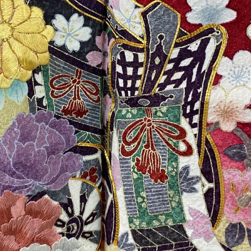 美品 正絹 刺繍 モダン トールサイズ 振袖 着物 A1234 楽天市場】【中古】 振袖 リサイクル 着物 正絹 成人式