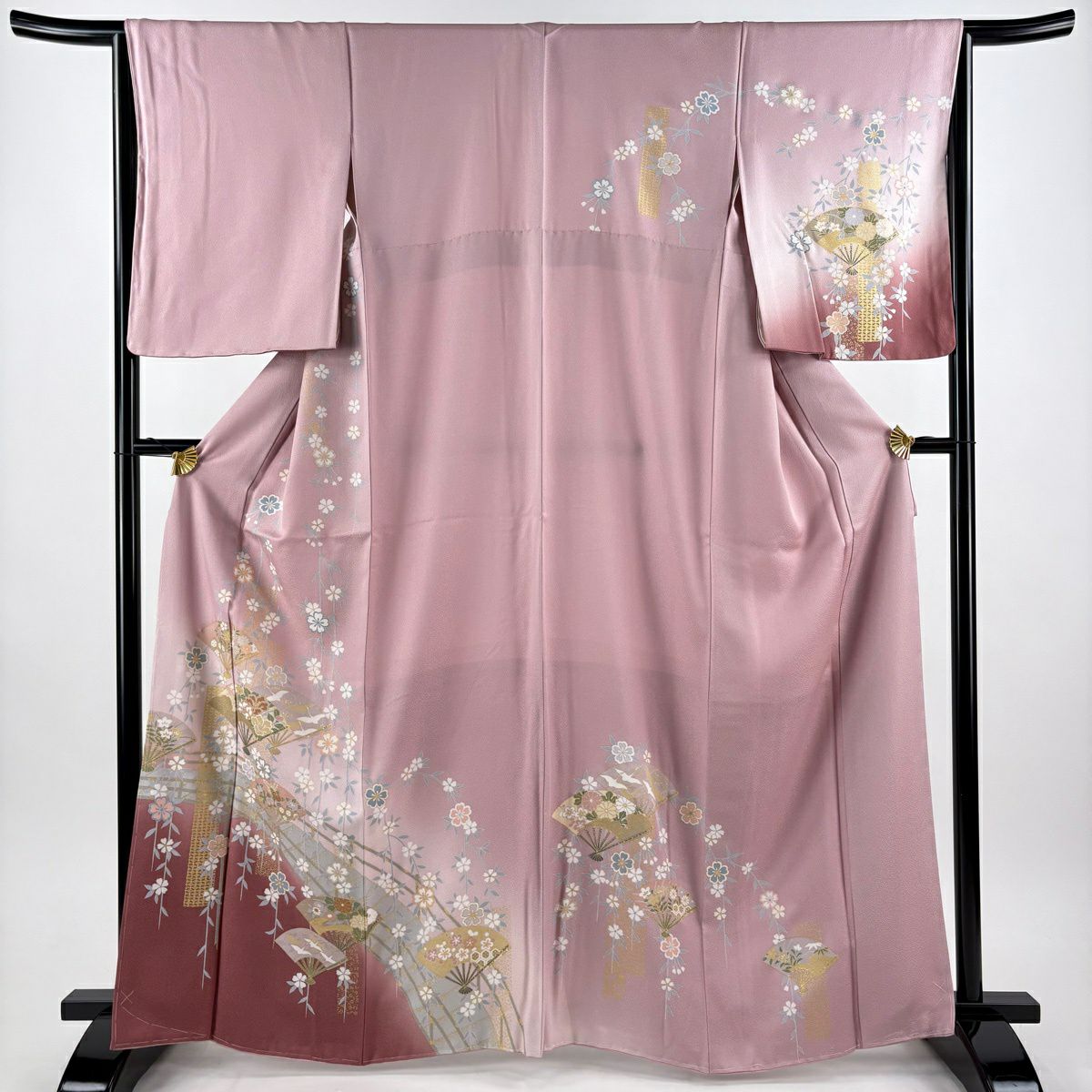 kimilynn未着用！総柄＊金彩四季花柄ゴージャス訪問着１６４ｃｍ裄６５ kimilynn様専用未着用！総柄＊金彩四季花柄ゴージャス訪問着164cm