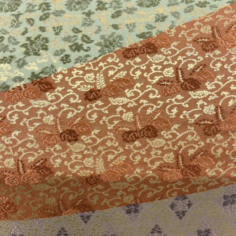 引箔　金彩友禅刺繍袋帯　花唐草柄　送料無料 最高級袋帯「蘇州汕頭相良刺繍 唐花華紋」 | 販売着物商品,袋帯