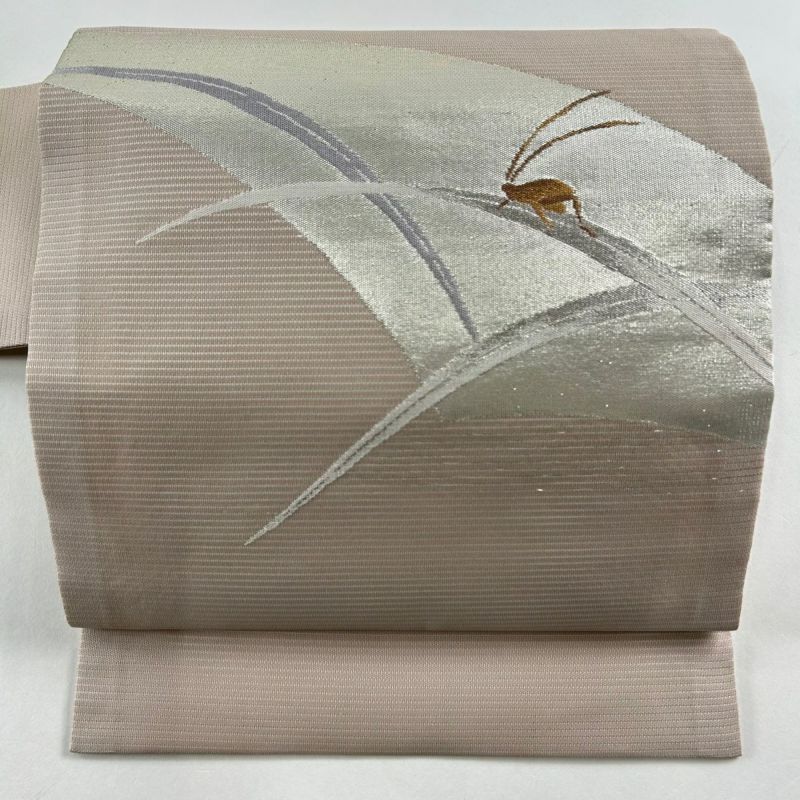 A64【新品】開き名古屋帯 秀品 夏帯 絽 砥粉色　ポリエステル 楽天市場】絽 名古屋帯の通販