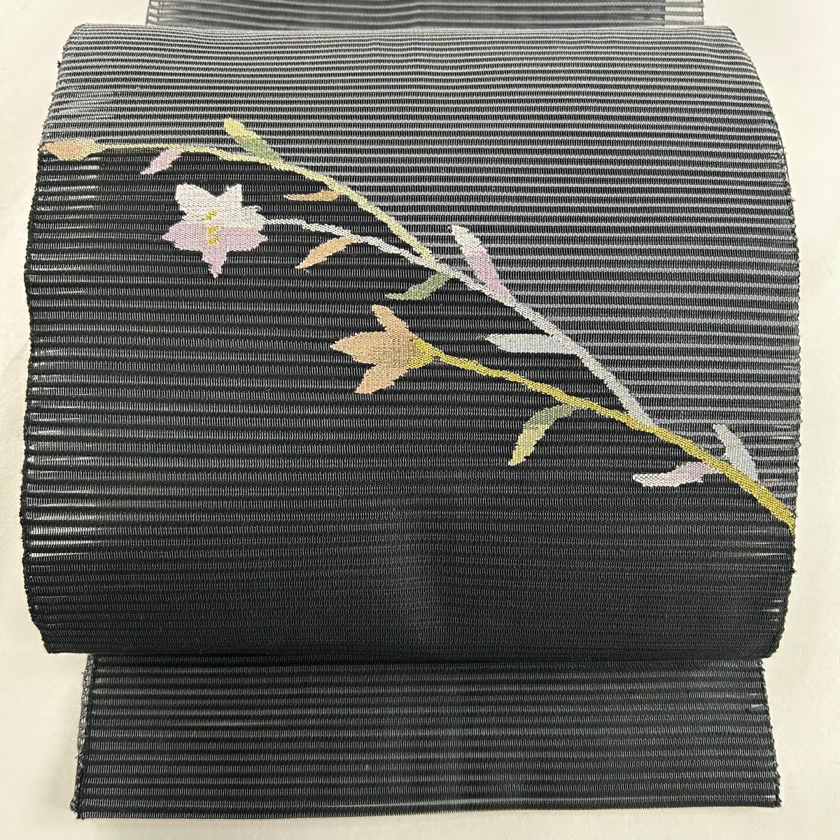 袋帯 秀品 夏帯 絽 枝花 ベージュ 正絹｜中古・古着・リサイクル