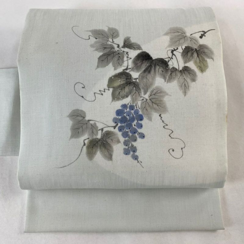 名古屋帯 秀品 夏帯 葡萄 薄緑 正絹｜中古・古着・リサイクル
