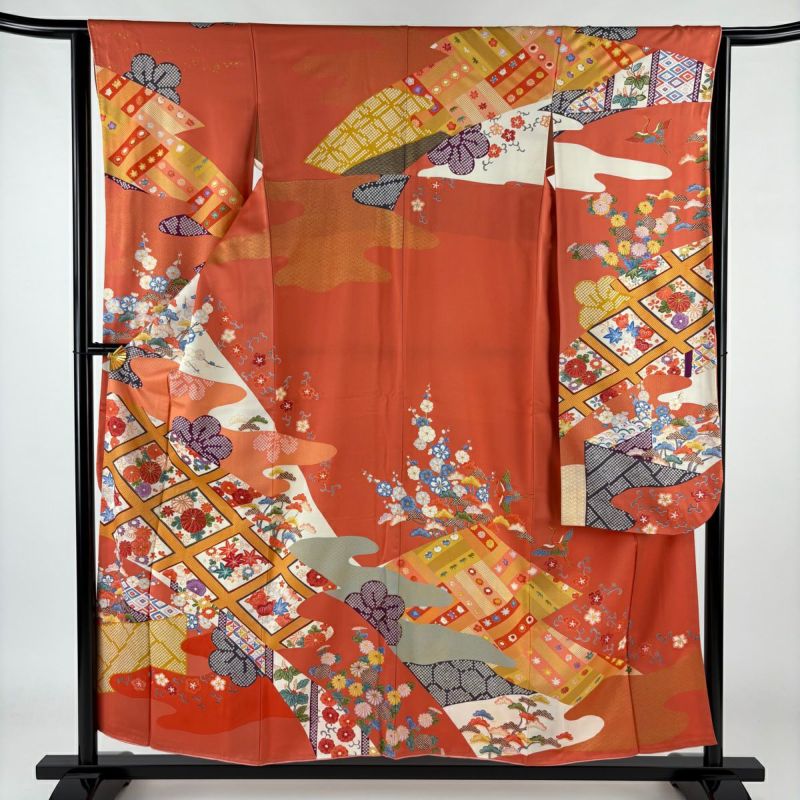 FN51＊美品！梅＊淡い黄＊落款付き＊無双＊振袖用＊長襦袢＊１３５ｃｍ＊裄６７ FN51＊美品！梅＊淡い黄＊落款付き＊無双＊振袖用＊長襦袢