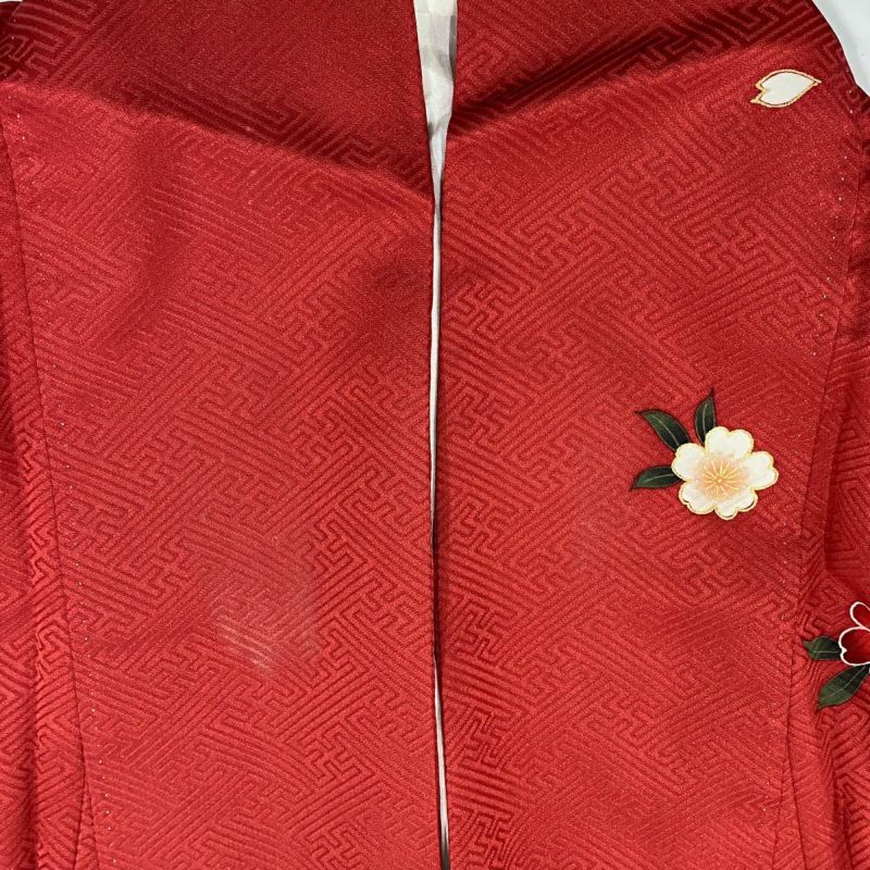 振袖＊長尺 袷着物 金彩 花車模様 礼装 赤色 正絹 祝事や式典に＊9RR15 楽天市場】仕立て付き 吉澤友禅 正絹 振袖 成人式 赤 レッド