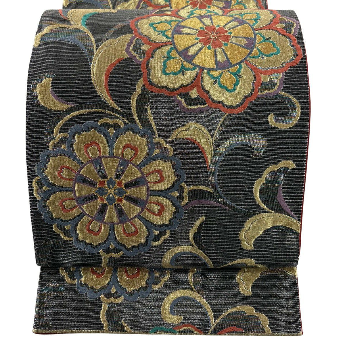 袋帯 秀品 華文 唐草 金糸 箔 銀色 六通 正絹|中古・古着・リサイクル 袋帯 秀品 華文 唐草 金糸 箔 銀色 六通 正絹|中古・古着・リサイクル