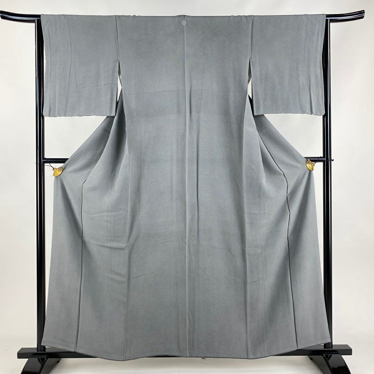 色無地 身丈159cm 裄丈65cm M 袷 地紋 鶯色 正絹 美品 秀品