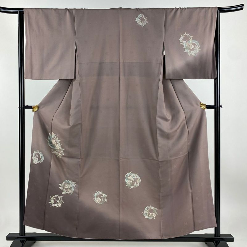 新品 付け下げ 正絹 作家物 身丈151 友禅 落款 野花とグラデーション 新品 付け下げ 正絹 作家物 身丈151 友禅 落款 野花とグラデーション