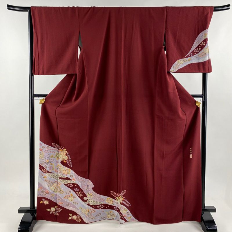 付下げ 身丈167cm 裄丈68cm L 袷 翠山工房 やまと 落款あり