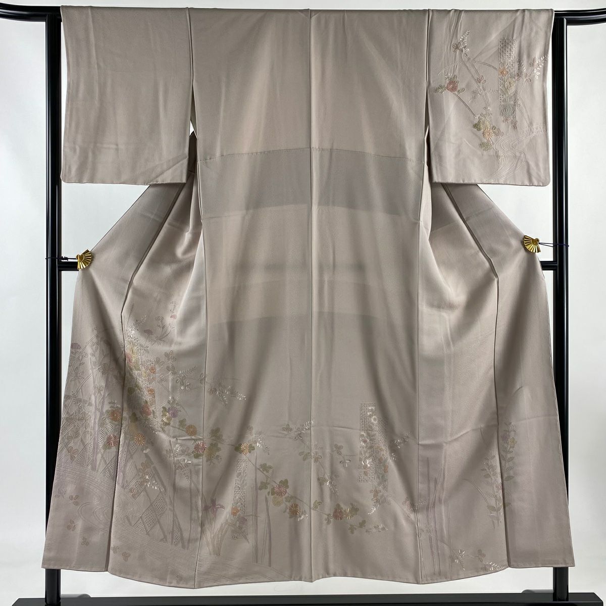 訪問着 身丈156.5cm 裄丈63cm S 袷 落款あり 辻が花 ぼかし 紫 訪問着 身丈156.5cm 裄丈63cm S 袷 落款あり 辻が花 ぼかし 紫