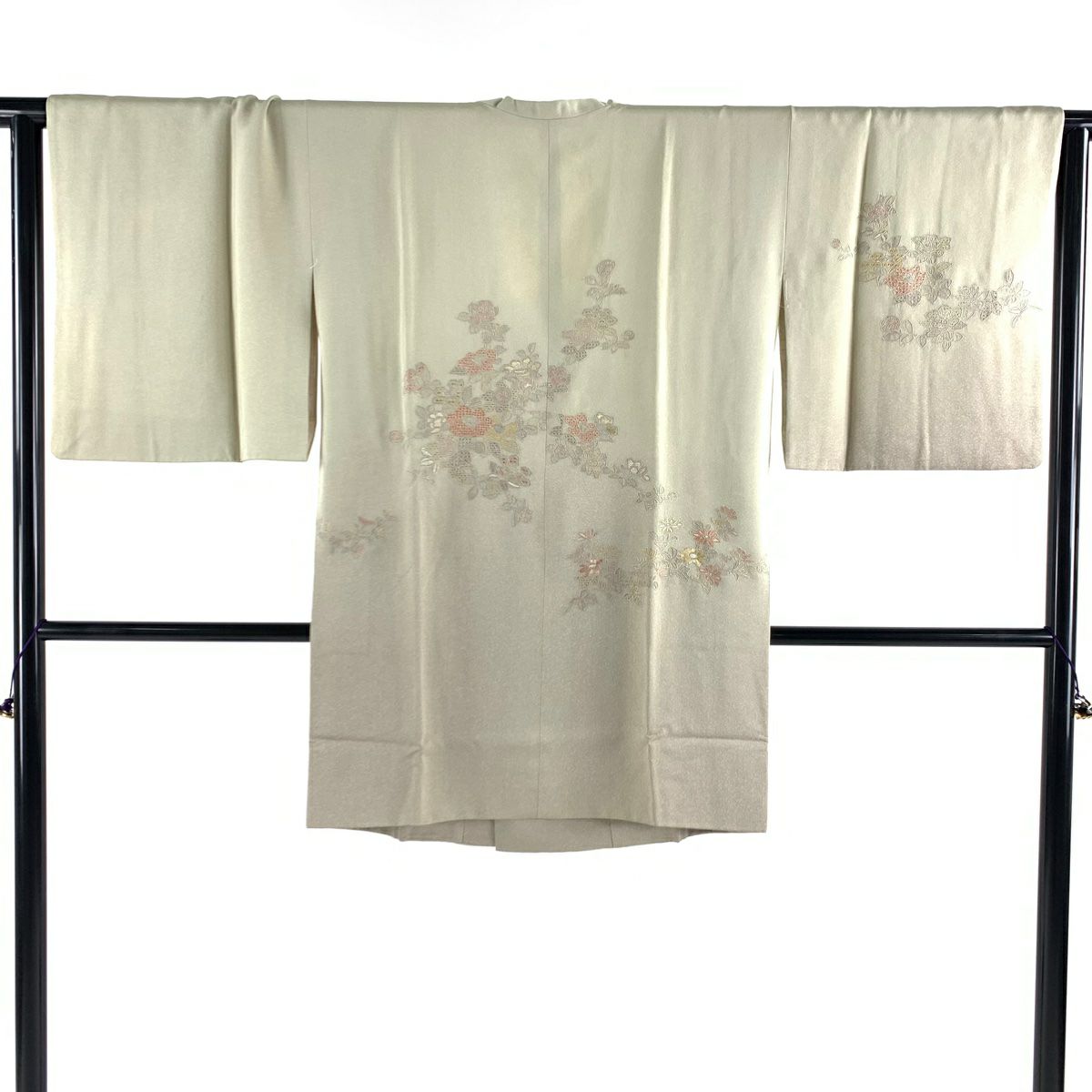 袋帯 秀品 梅 流水 金銀糸 箔 緑 六通 正絹|中古・古着 袋帯 秀品 梅 流水 金銀糸 箔 緑 六通 正絹|中古・古着