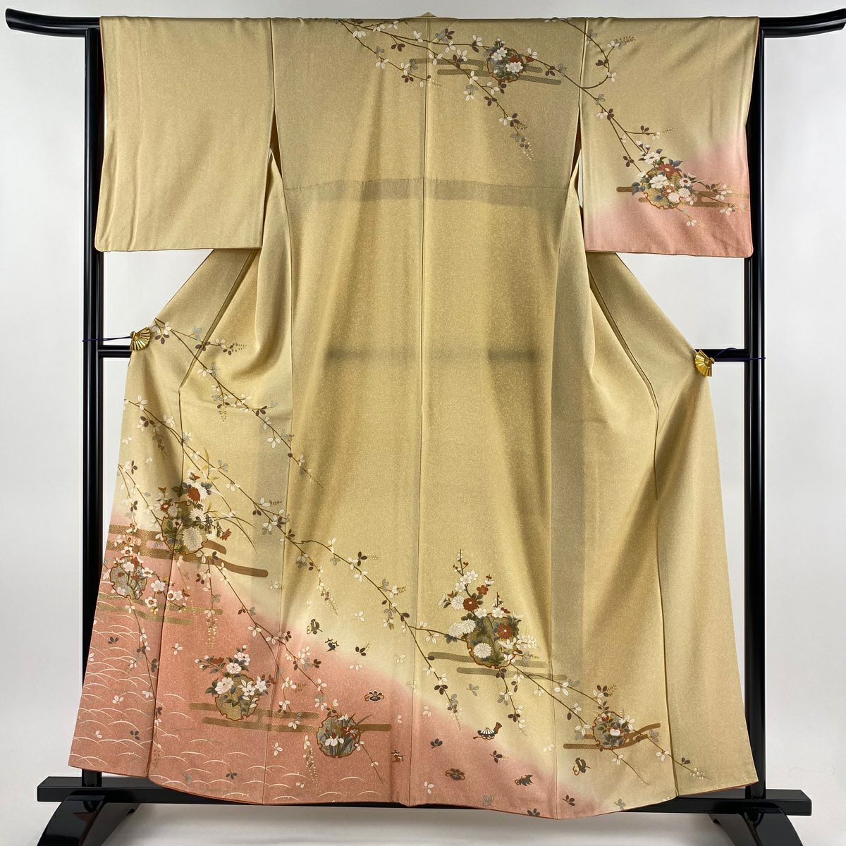小紋 身丈170cm 裄丈67.5cm 正絹 美品 秀品 【中古】（付下げ 身丈  