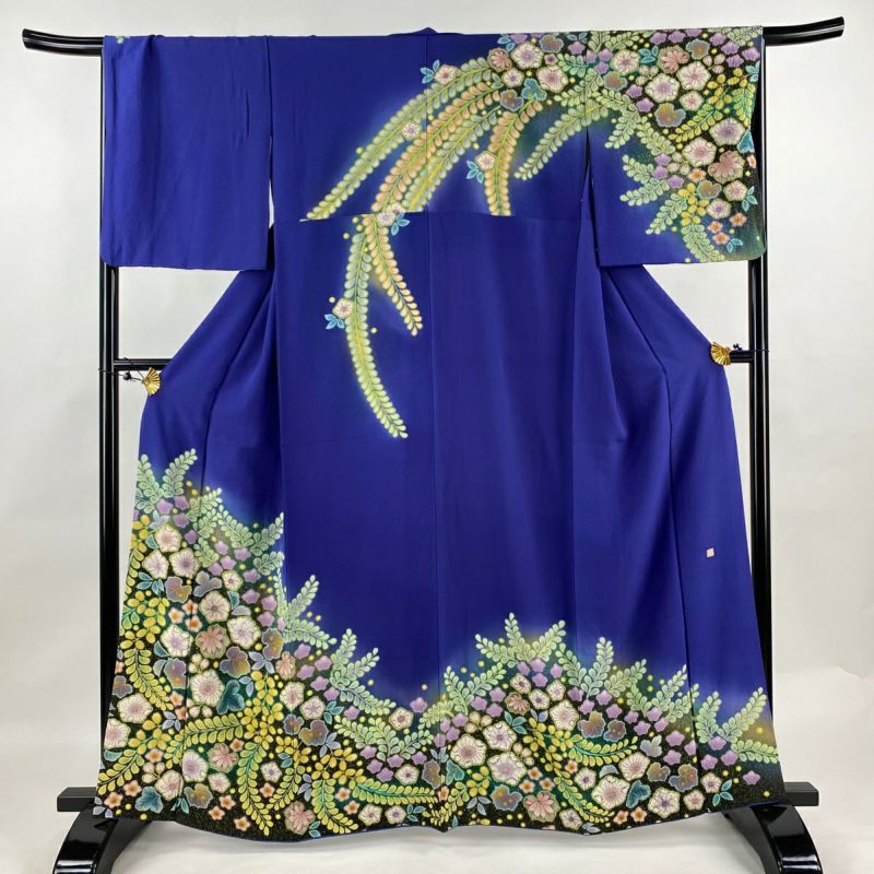 訪問着 身丈162cm 裄丈66.5cm M 袷 落款あり 辻ヶ花柄 絞り