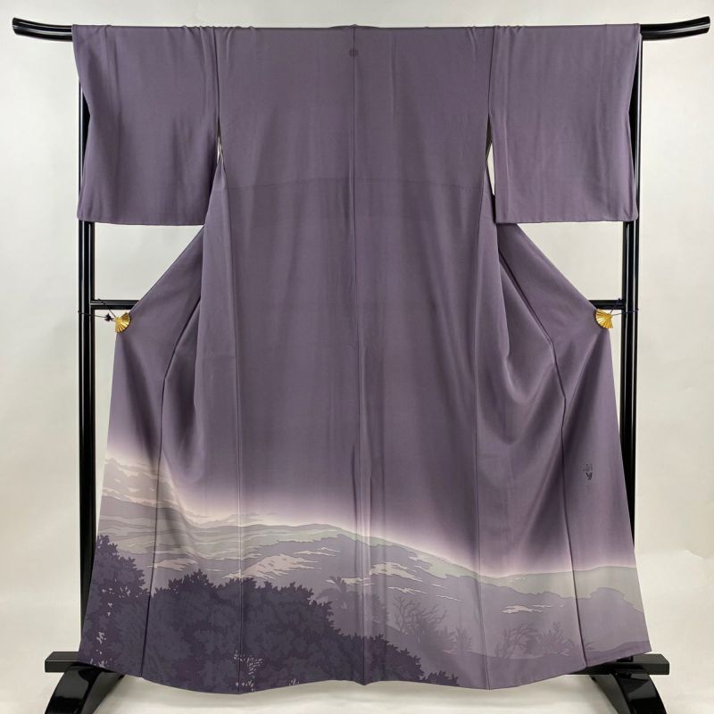 黒留袖 正絹 刺繍 金彩 地紙 鳳凰 着物 kimono A-1929 - メルカリ