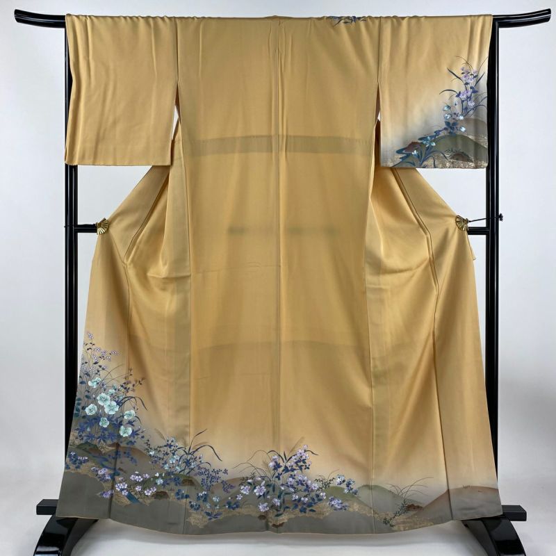 ⚫︎mk-1026  色打掛  刺繍  身丈196 裄66    10-28 リサイクル着物】名古屋帯 黄丹色（おうにいろ） 正倉院文様 帯