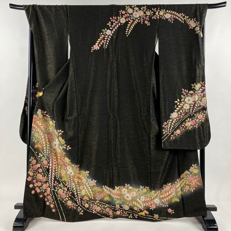 振袖 豪華 桐屋 翠山工房 金通し 金彩 絞り加工 身丈171cm