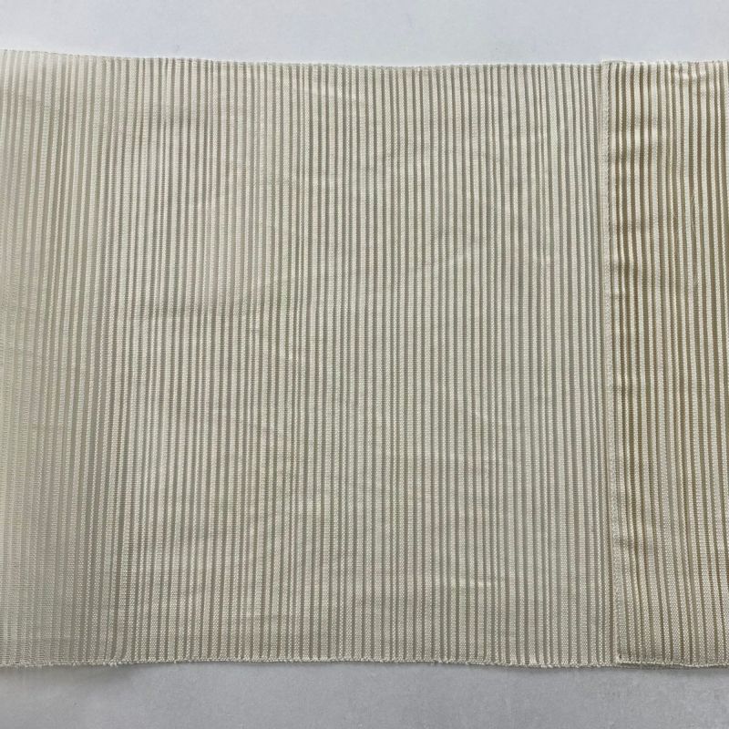 名古屋帯 秀品 夏帯 絽 草花 金銀糸 クリーム 正絹｜中古・古着