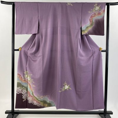 未使用近い　美品　袷　正絹　振袖フルセット　身丈162 裄64 袖丈96 未使用近い 美品 袷 正絹 振袖フルセット 身丈162 裄64 袖丈96