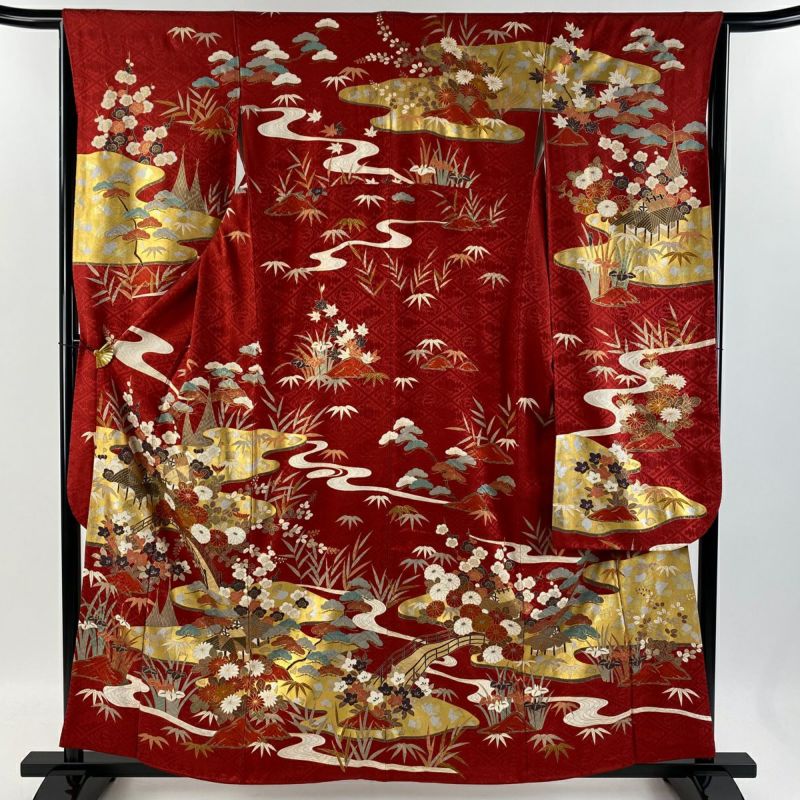 振袖 身長158-173cm 黄 矢絣 牡丹 松竹梅 正絹 丹後ちりめん振袖「牡丹松梅」 | 種類から探す,振袖 | きもの