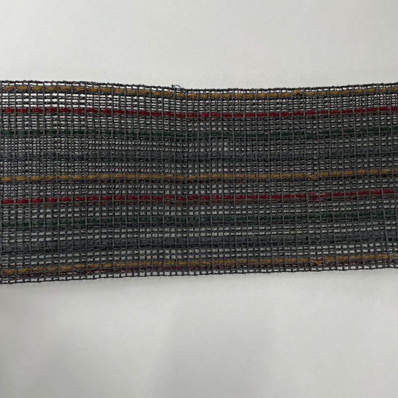 名古屋帯 秀品 夏帯 羅 八寸名古屋帯 縞 黒灰 正絹|中古・古着 名古屋帯 秀品 夏帯 羅 八寸名古屋帯 縞 黒灰 正絹|中古・古着