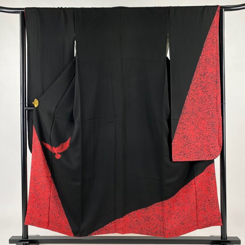正絹振袖5 Mサイズ⭐︎2/28までに出品 振袖 身丈161.5cm 裄丈65.5cm M 袷 宮崎良次 落款 草花 蝶 縮緬