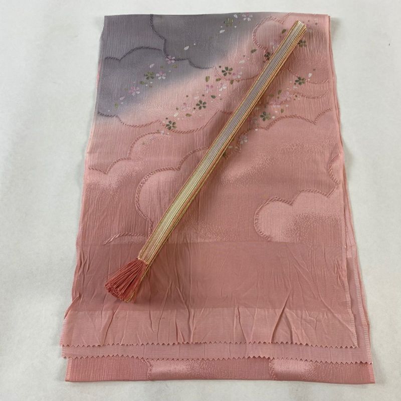 和装セット 美品 優品 帯締め帯揚げ2点セット ピンク 正絹 和装