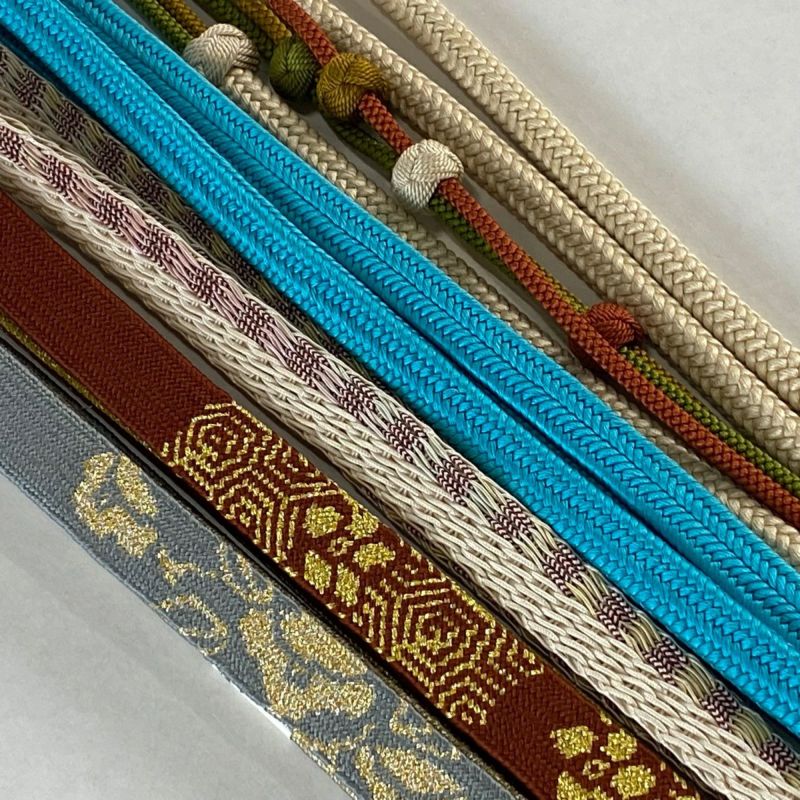 帯締め 優品 帯締め5本セット ベージュ 正絹 和装小物｜中古