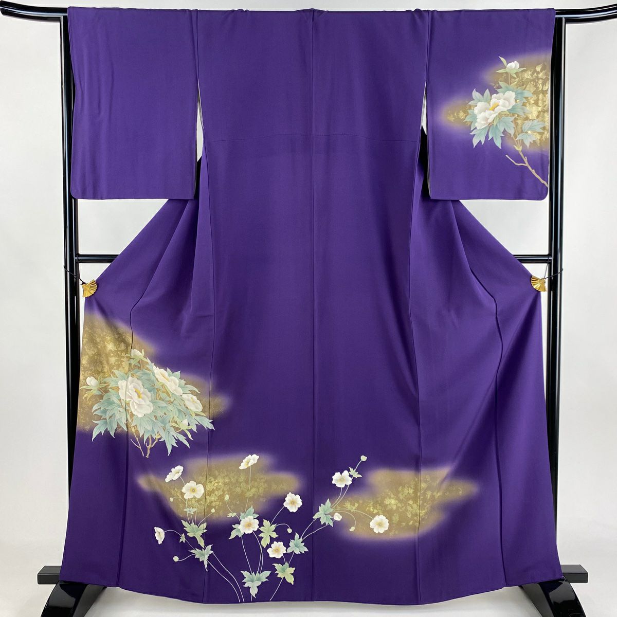 正絹訪問着 金彩刺繍花籠 美品裄長い - メルカリ