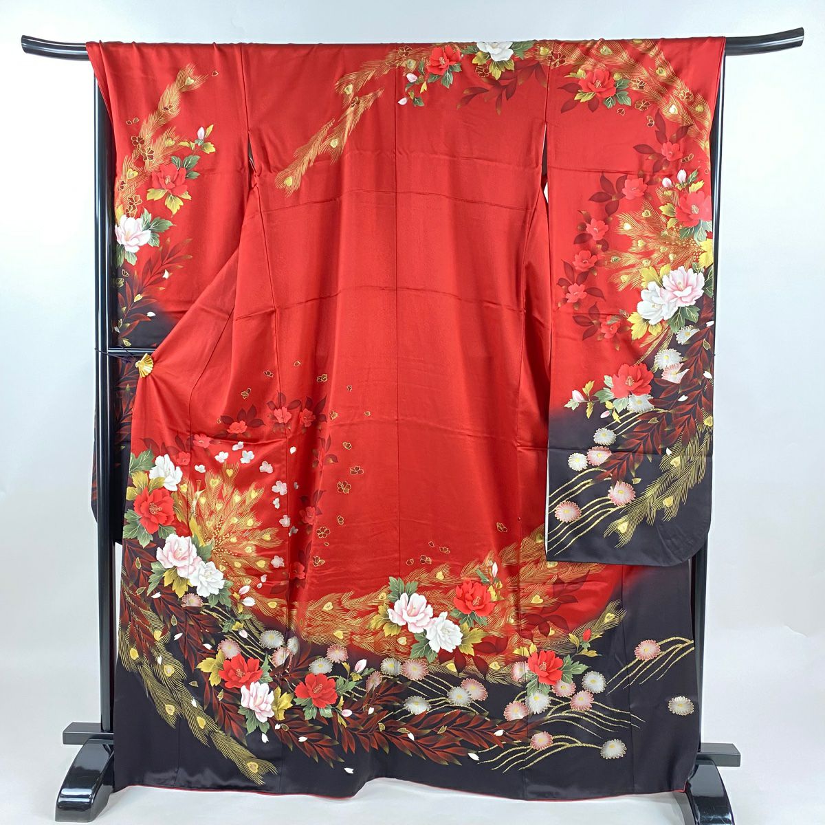 訪問着 身丈165.5cm 裄丈68.5cm L 袷 瓢箪 箔散らし 金彩 絞り 訪問着 身丈165.5cm 裄丈68.5cm L 袷 瓢箪 箔散らし 金彩 絞り