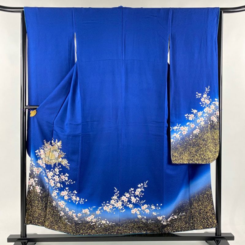振袖 身丈155cm 裄丈64.5cm M 袷 鈴乃屋 花車 枝桜 金銀彩 振袖 身丈155cm 裄丈64.5cm M 袷 鈴乃屋 花車 枝桜 金銀彩