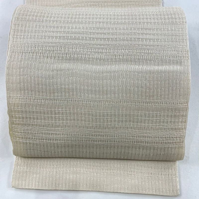 名古屋帯 秀品 八寸名古屋帯 夏帯 ベージュ 正絹|中古・古着 名古屋帯 秀品 八寸名古屋帯 夏帯 ベージュ 正絹|中古・古着