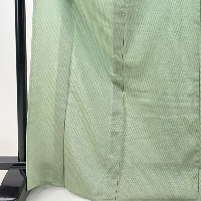 江戸小紋 身丈168cm 裄丈67.5cm L 単衣 花菱 薄緑 正絹 名品 江戸小紋 身丈168cm 裄丈67.5cm L 単衣 花菱 薄緑 正絹 名品