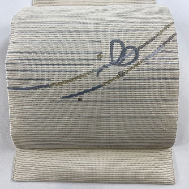 名古屋帯 秀品 夏帯 絽 八寸名古屋帯 松葉仕立て 幾何学 金銀糸 名古屋帯 秀品 夏帯 絽 八寸名古屋帯 松葉仕立て 幾何学 金銀糸
